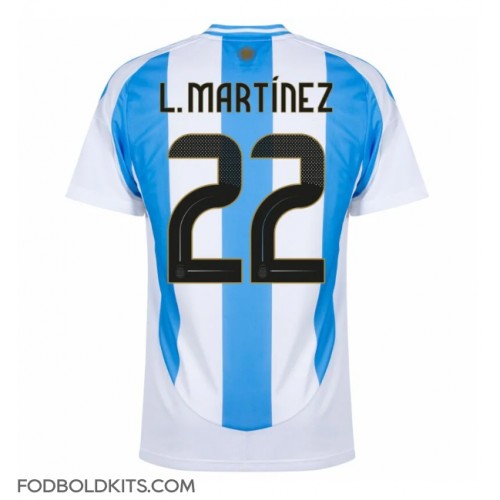 Argentina Lautaro Martinez #22 Hjemmebanetrøje Copa America 2024 Kortærmet